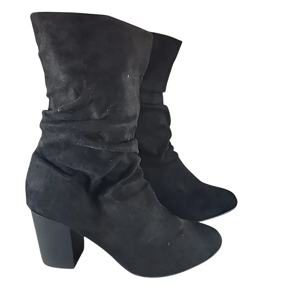 Mia Steffani Pull-On Suede Bootie - Black Nova - 3